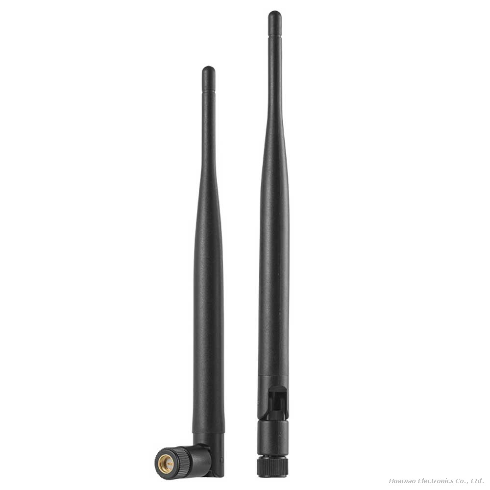 5dBi Dual Band 2.4GHz 5.8GHz WiFi Antenna SMA Male Right Angle for Smart Home & Face ID Equipment