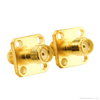 High Frequency SMA-KKF Flange Connector 18mm Straight Through Dual Female Antenna Adapter