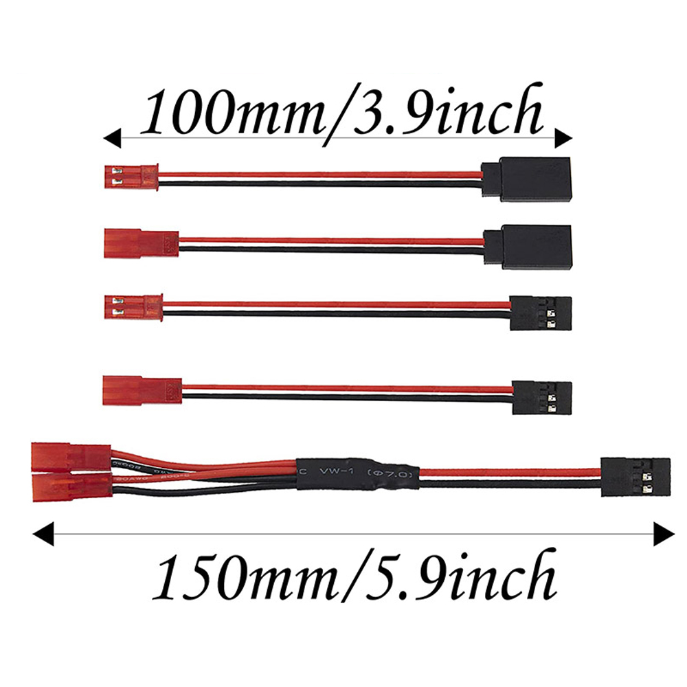 JST To JR 20AWG Silicone Cable Steering Gear Extension Wire Internal Terminal Harness for Drone (2)