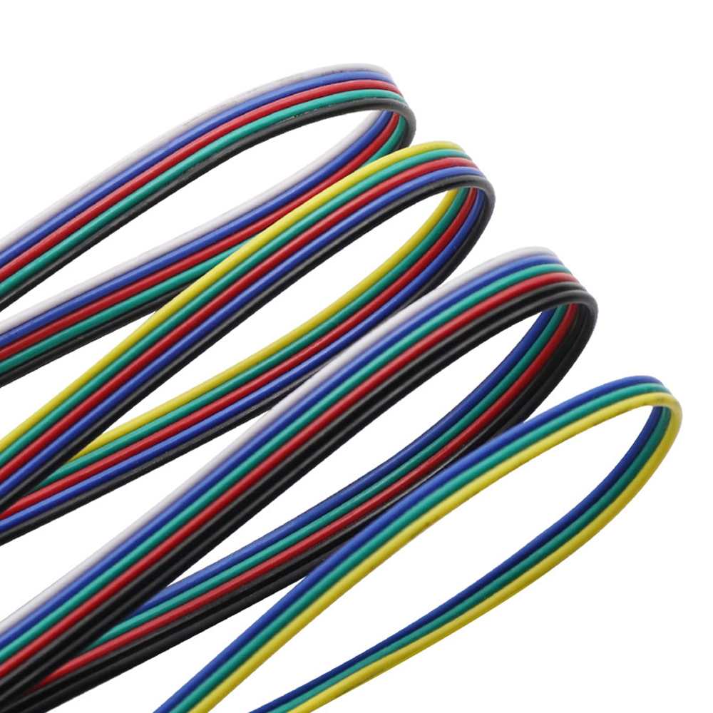 Color Flexible Silicone Bonded Cable 30-16AWG 6Pin Electrical Wire for LED Light (4)