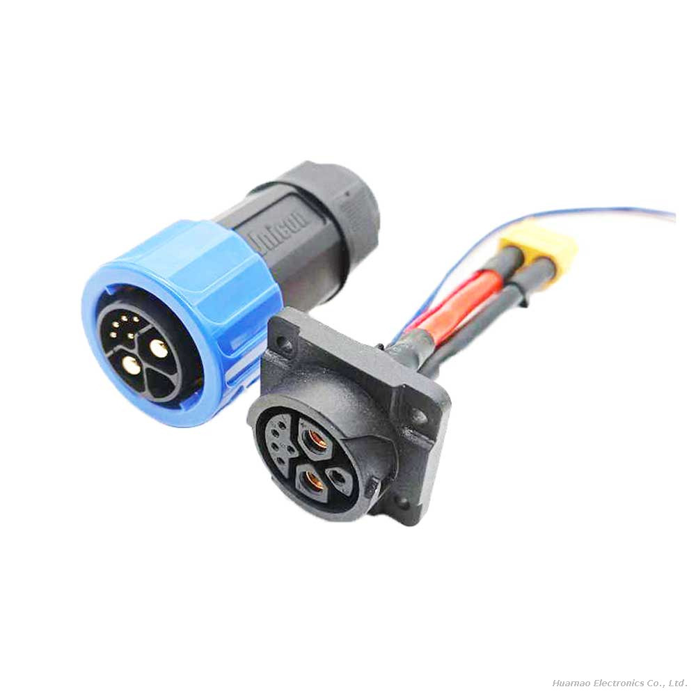 M23 Industrial Waterproof Aviation Wire Connector Male Female Docking Power Cable Assembly