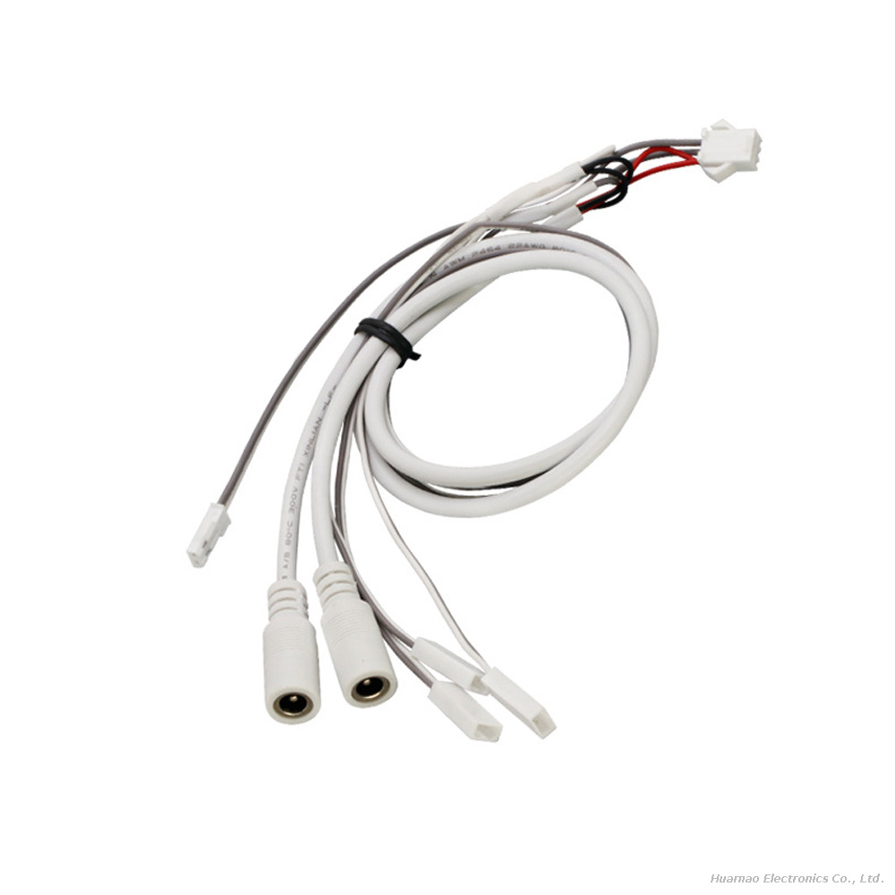 LED Light Power Adapter Cable SM2.54 To DC5521 Without Lock SYP-2P White Terminal Harness