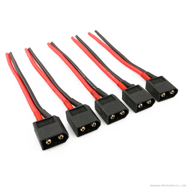 Amass XT60H-M/F Connector Wire With Black PVC Jacket Model Aircraft Battery Power Cable Assembly