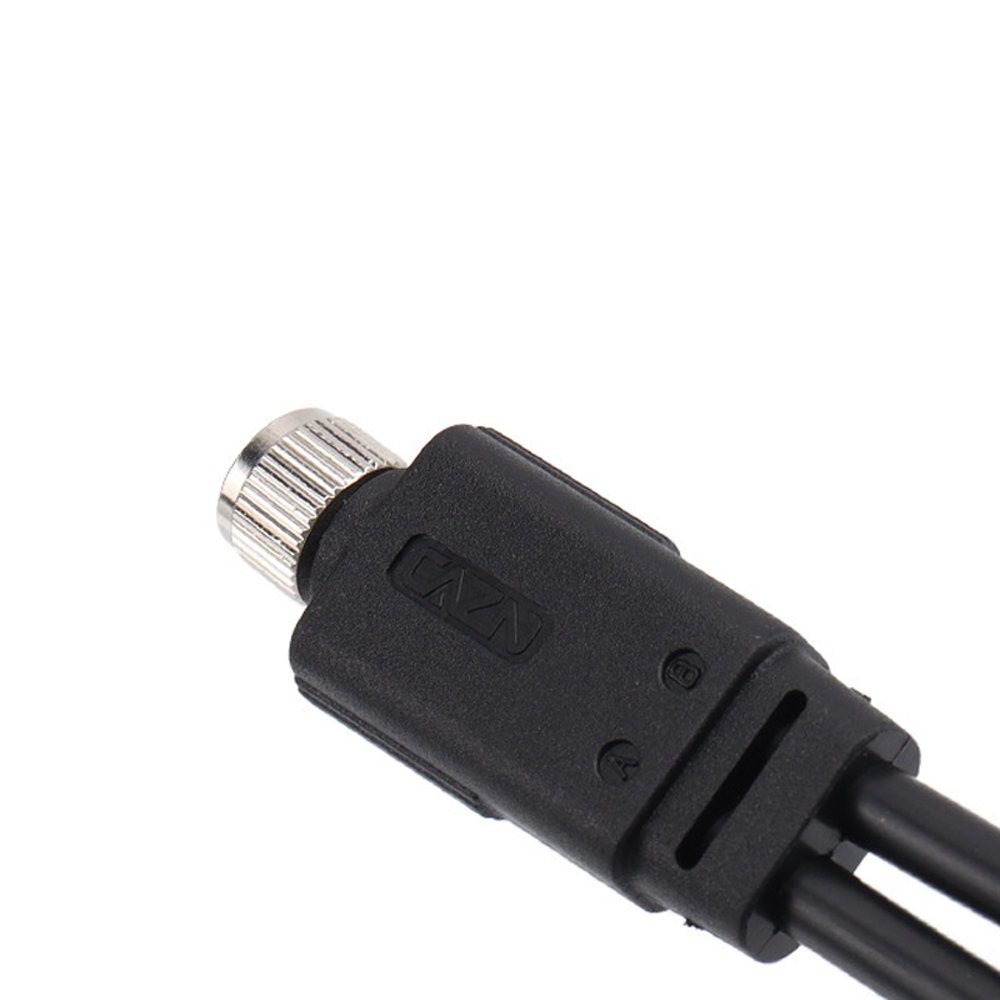 M8 Waterproof Connector Male and Female Adapter Splitter 1 to 2 PVC Cable (2)