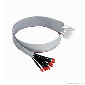 2510-8P Female Neon Light Wiring Harness 2.54mm Pitch Terminal Wire 16P Red Edge Gray Row
