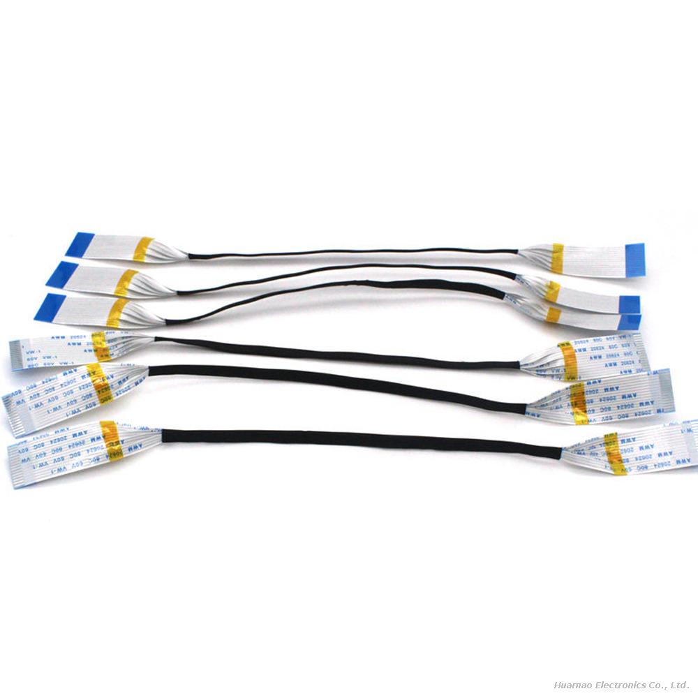 FFC Flexible Flat Parellel Cable 0.5mm 22P 24P 26P 30P 40P Acetate Cloth FPC Cable