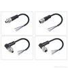 Industrial M9 Male To Pigtail Wire Connector Right Angle 4 Core Small Circular Connector Wire Harness