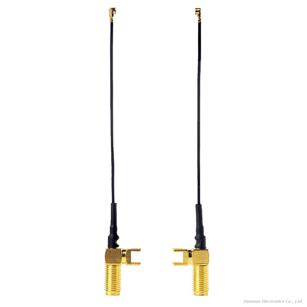 IPEX To SMA-KWE Antenna Elbow Adapter Cable RF Coaxial Female Connection Wire Harness