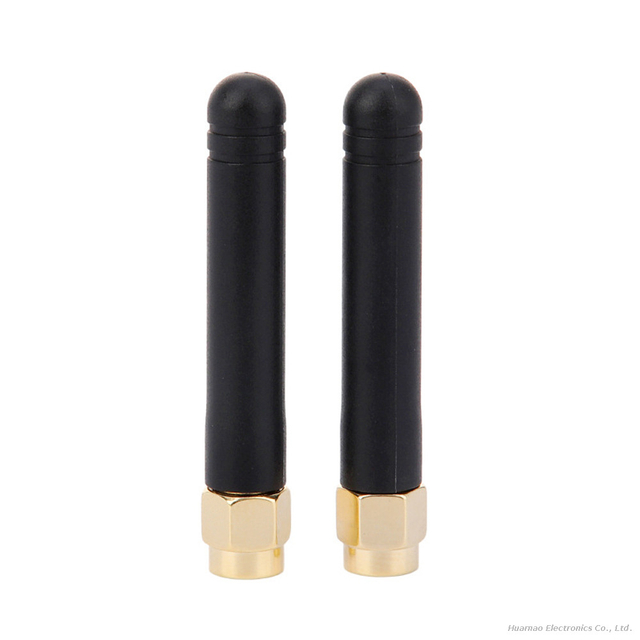 SMA-J Male Screw Inner Needle Elbow Antenna 2.4G Glue Stick Antenna for WiFi Router