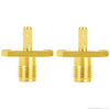 SMA Female Jack External Thread Inner Hole 2-Hole Flange Mount Gold Plated RF Connector