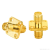High Frequency SMA-KKF Flange Connector 18mm Straight Through Dual Female Antenna Adapter