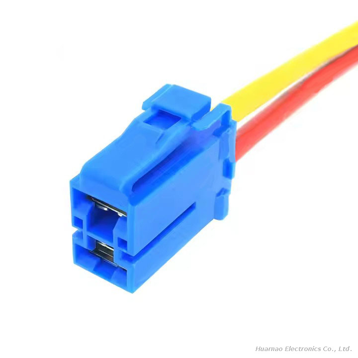 YAZAKI 7123-4129-90 2-pin Female Blue Connector Automotive Wire Harness