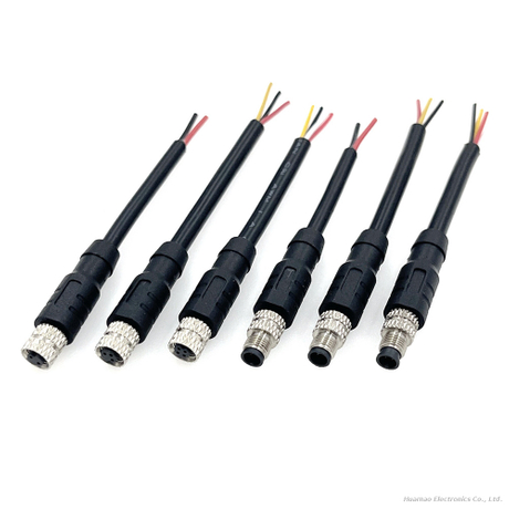 M5 Aviation Plug Threaded Electrical Circular Connector Cable IP68 Waterproof 