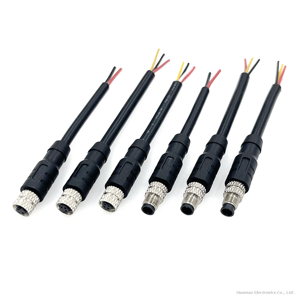 M5 Connector Wire 2 3 4 Core Waterproof Circular Aviation Plug Cable IP68