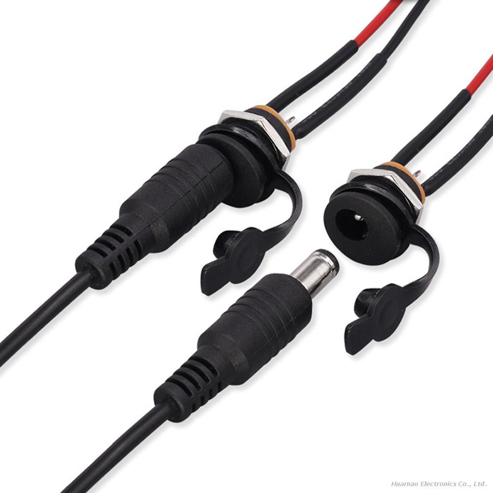 DC-022 High Current Female Socket 5521/5525 Power Charging Port DC Power Socket Waterproof Cable