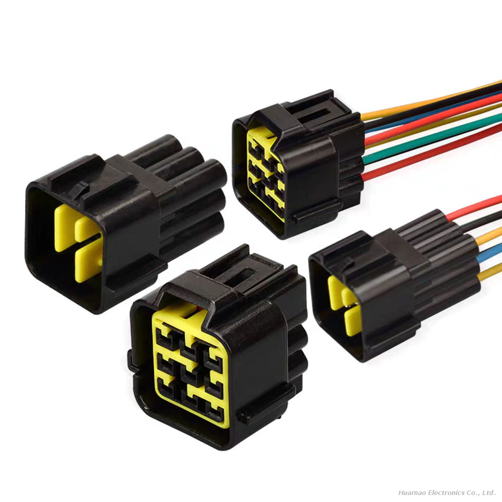 Custom Automotive Wire Harness Multiple Pin Connectors Cable Assembly 48V-FW-C-NF-B FW-C-NM-B