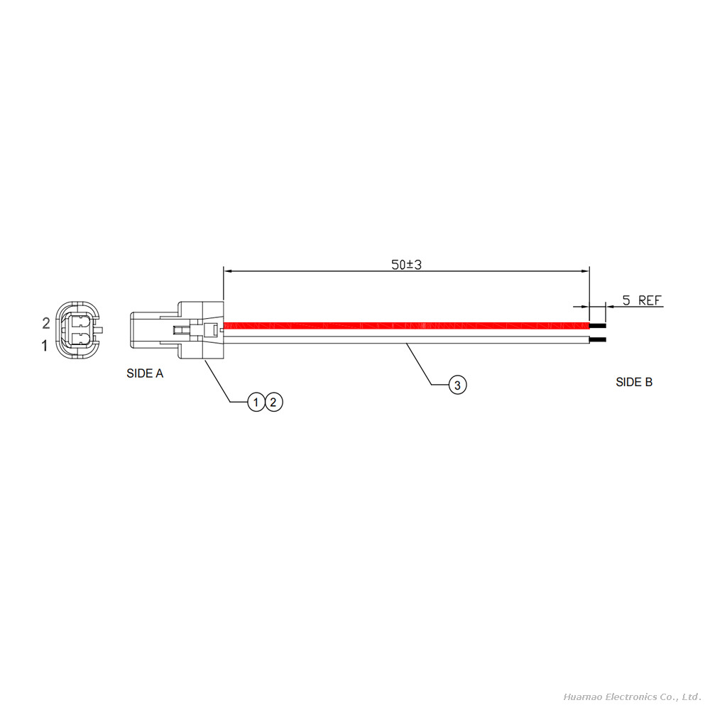 Molex 522130211 Connector Cable 501488000 Terminal Wire for Waterproof Street Light Wire