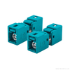 FAKRA Female Head Connector Teal Automotive RF Coaxial Adapter