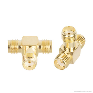 Triple SMA Female T Connector RF Splitter for WiFi Antenna & Wireless Router