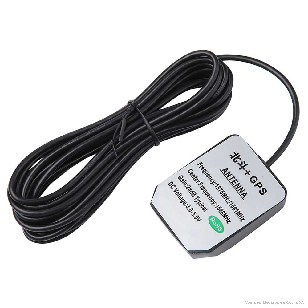 Automotive GPS/Beidou Antenna SMA Male Plug 3M Cable 28dB High Gain Vehicle Positioning Antenna