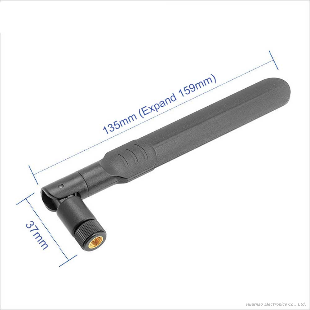 50mm 90° SMA Male Rubber Antenna for 433M/470M/510M LoRa Wireless Module