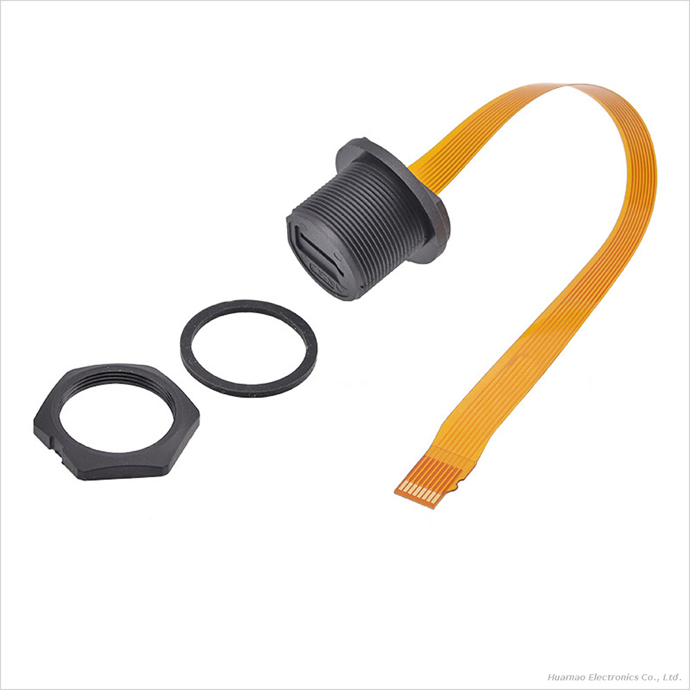 E13T-FSD-PWF/MSD-NRA-0.2FPC TF Interface Card To FPC Flexible Flat Extension Cable Speed Threaded Connector