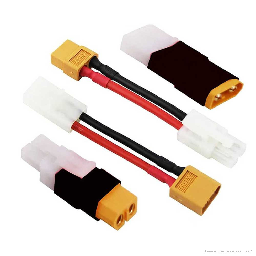 RC Battery Adapter XT60 To Tamiya with 14AWG Silicone Wire for Toy Vehicle/Drone Power