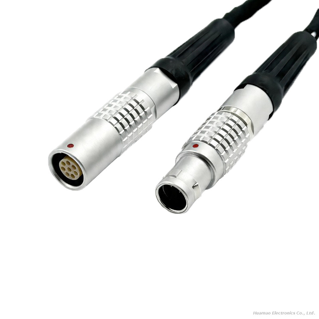 Medical Grade 8-Core LEMO 1B Male To Female Circular Connector Equipment Harness Wire