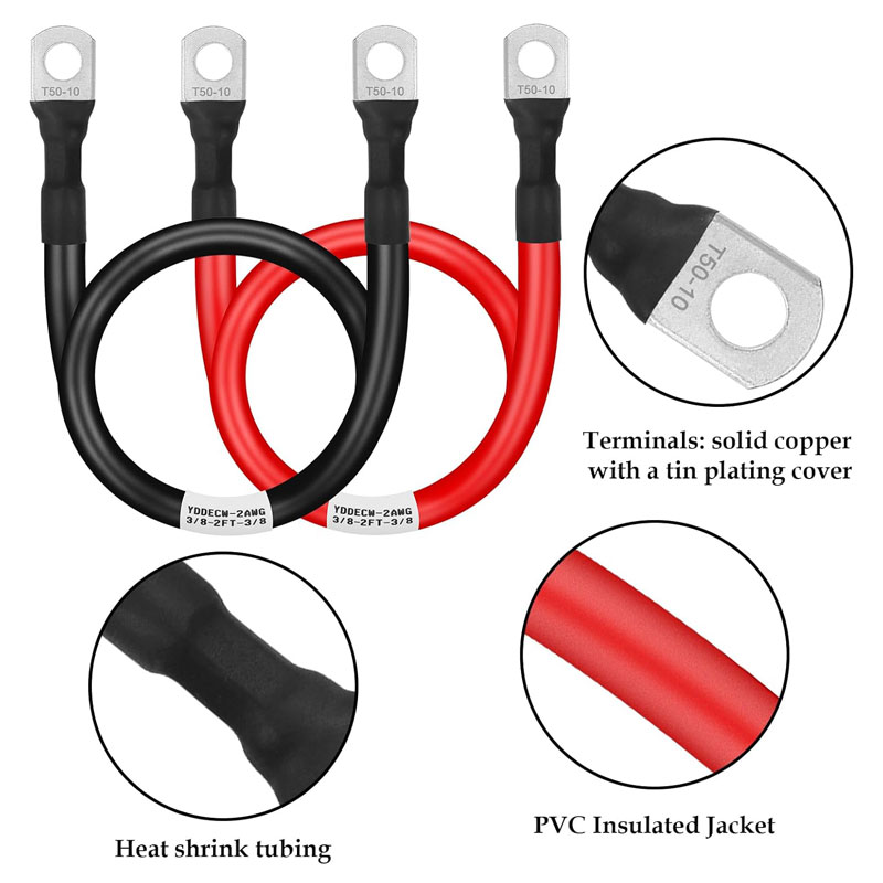UL11627 Assembled Cable with Tinned Copper Cable Lug Terminal Connector Wire