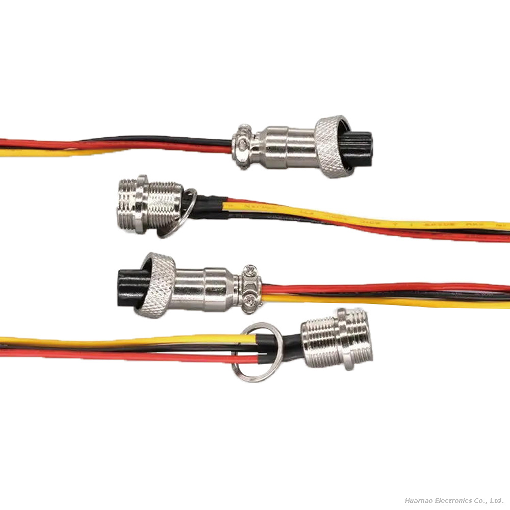 M12 3 Pin Male To Female Connector Wire Industrial Shielded Cable Aviation Sensor Connector Cable