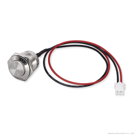 High Head Metal Button Switch Cable 8 12 16 19 22mm Waterproof Power Supply Wire