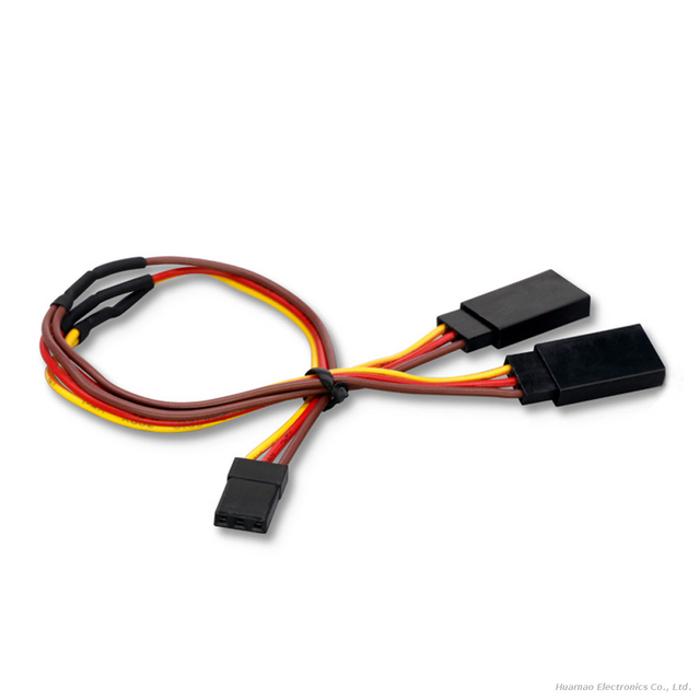 Dupont 3P Terminal Wire 1 Male To 2 Female Bonded Cable JR Servo Aricraft Extension Cable
