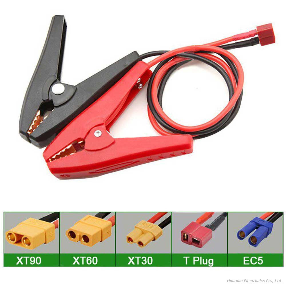 12AWG Silicone Wire Alligator Clip To XT60 XT90 EC5 Adapter for RC Drone Battery Charging