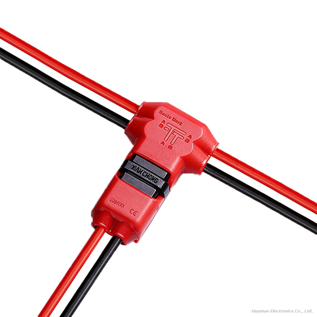 T Type Quick Fast Terminal Connector Wire Parallet Double Non Peeled Cable