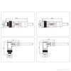 Industrial M9 Male To Pigtail Wire Connector Right Angle 4 Core Small Circular Connector Wire Harness