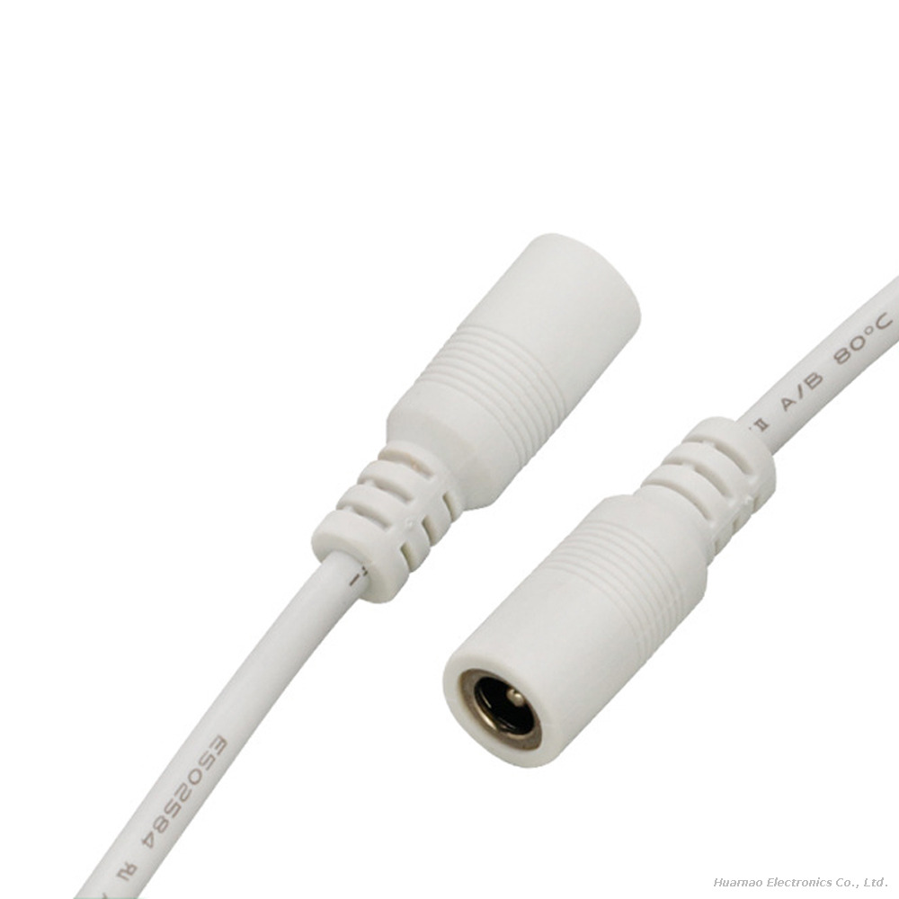 LED Light Power Adapter Cable SM2.54 To DC5521 Without Lock SYP-2P White Terminal Harness