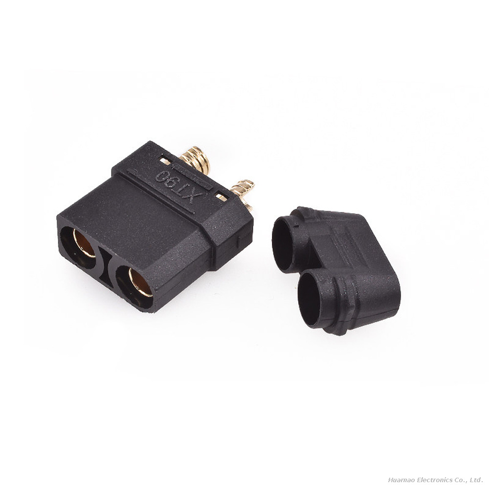 Amass XT90H-M/F Connector Wire Banana Plug Black PVC Jacket Lithium Battery Cable