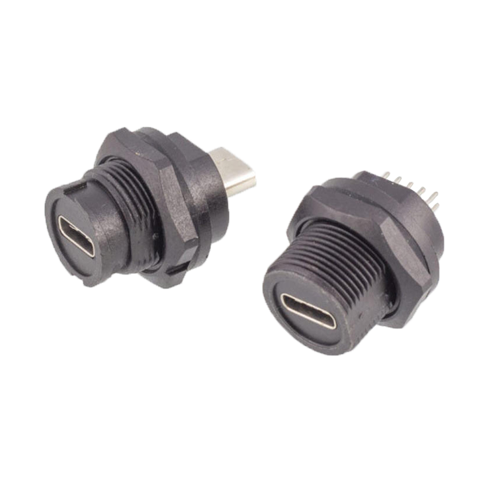 Type C Waterproof IP67 Male to Female Plug USB3.0 Receptacle Connector for Outdoor Camera Charging (5)