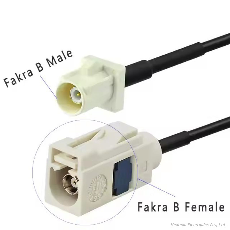 Car Radio Antenna Extension Cable Fakra B White Female Jack To Jack Pigtail Cable