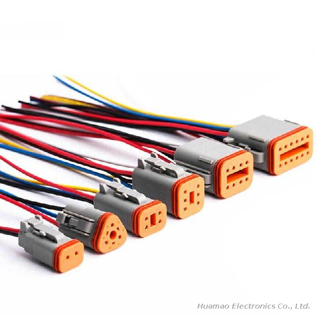 2 3 4 6 8 12 Pin Deutsch DT Connector Auto Electrical Wiring Harness Connectors