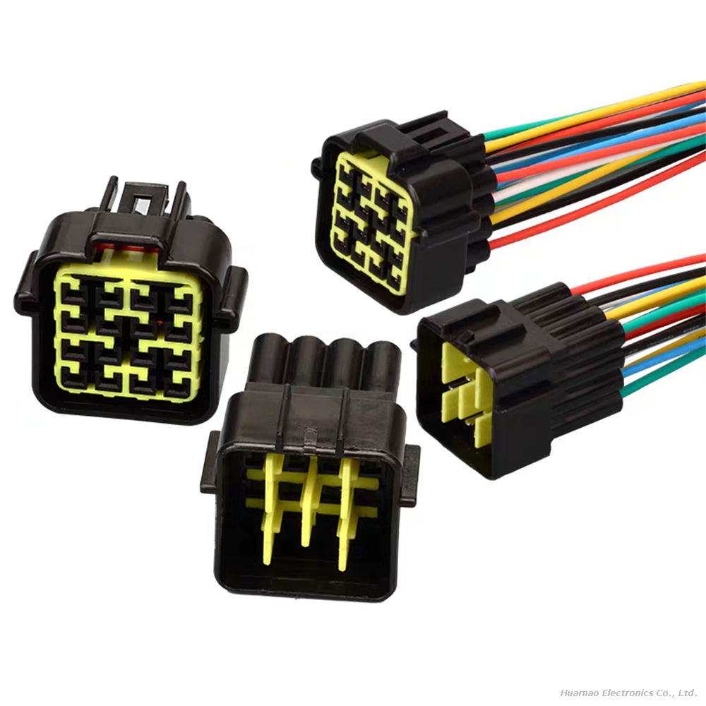 Custom Automotive Wire Harness Multiple Pin Connectors Cable Assembly 48V-FW-C-NF-B FW-C-NM-B