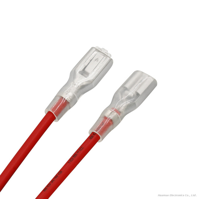 Molex 5557-06R-210 To 4.8 Crimp Terminal Wire 187 Cable With Transparent Sheath