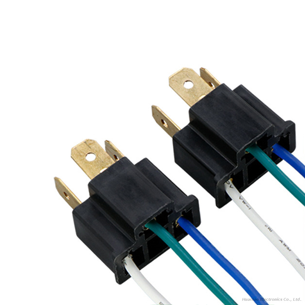7.8-3P Auto Waterproof Plug Wiring Loom H4 Car Headlight Fog Light Extension Connection Cable