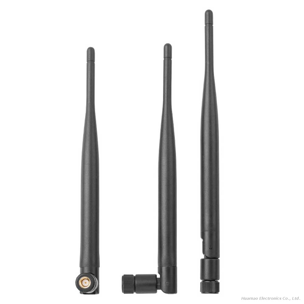 5dBi Dual Band 2.4GHz 5.8GHz WiFi Antenna SMA Male Right Angle for Smart Home & Face ID Equipment