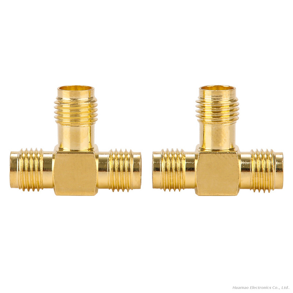 High Frequency SMA-KKK T-Shape Connector All Female SMA Jack RF Coaxial Transition