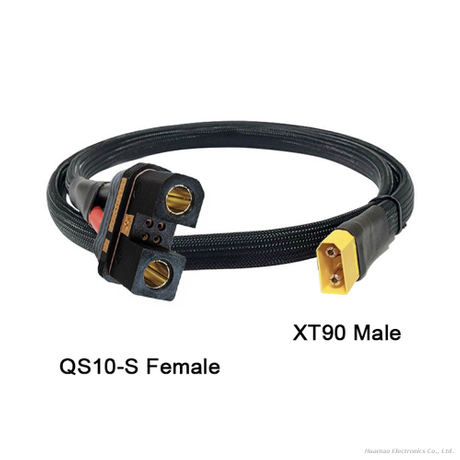 XT90 to QS10-S Anti Spark Plug Cable Male and Female Connector High Current for Energy Storage Module