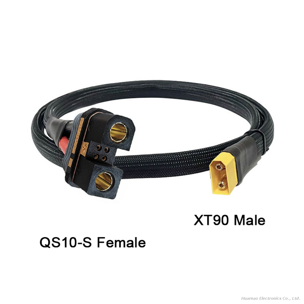 XT90 to QS10-S Anti Spark Plug Cable Male and Female Connector High Current for Energy Storage Module
