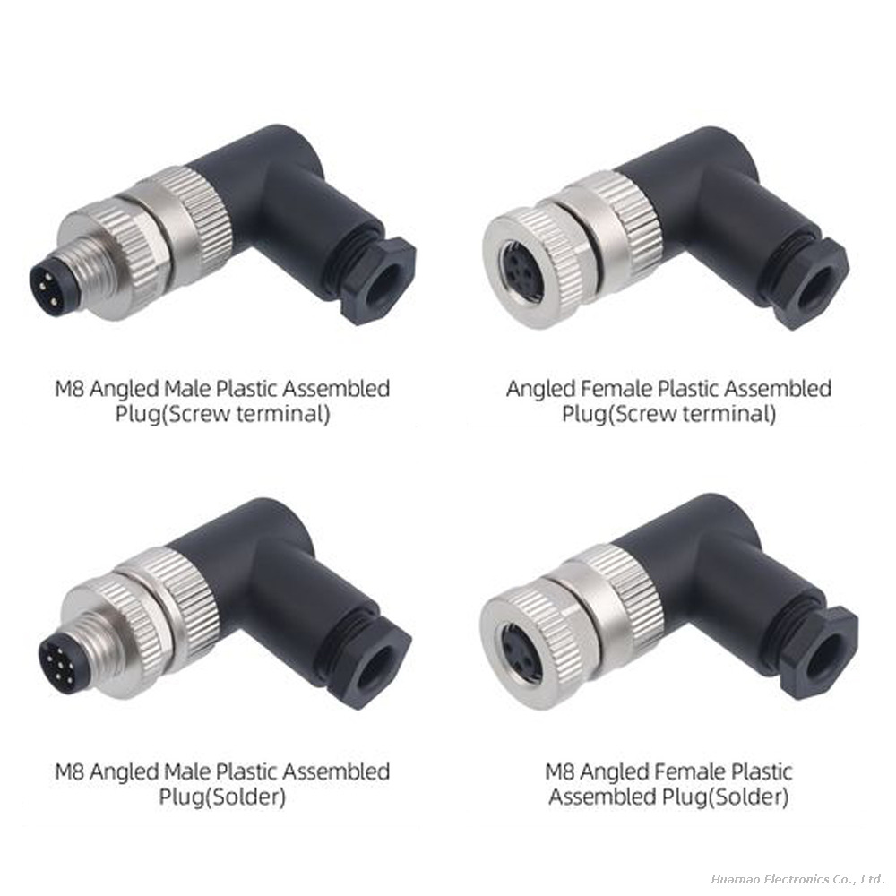 M8 Screw Version Waterproof IP67 Connector Sensor Wire Printing Machines Plug