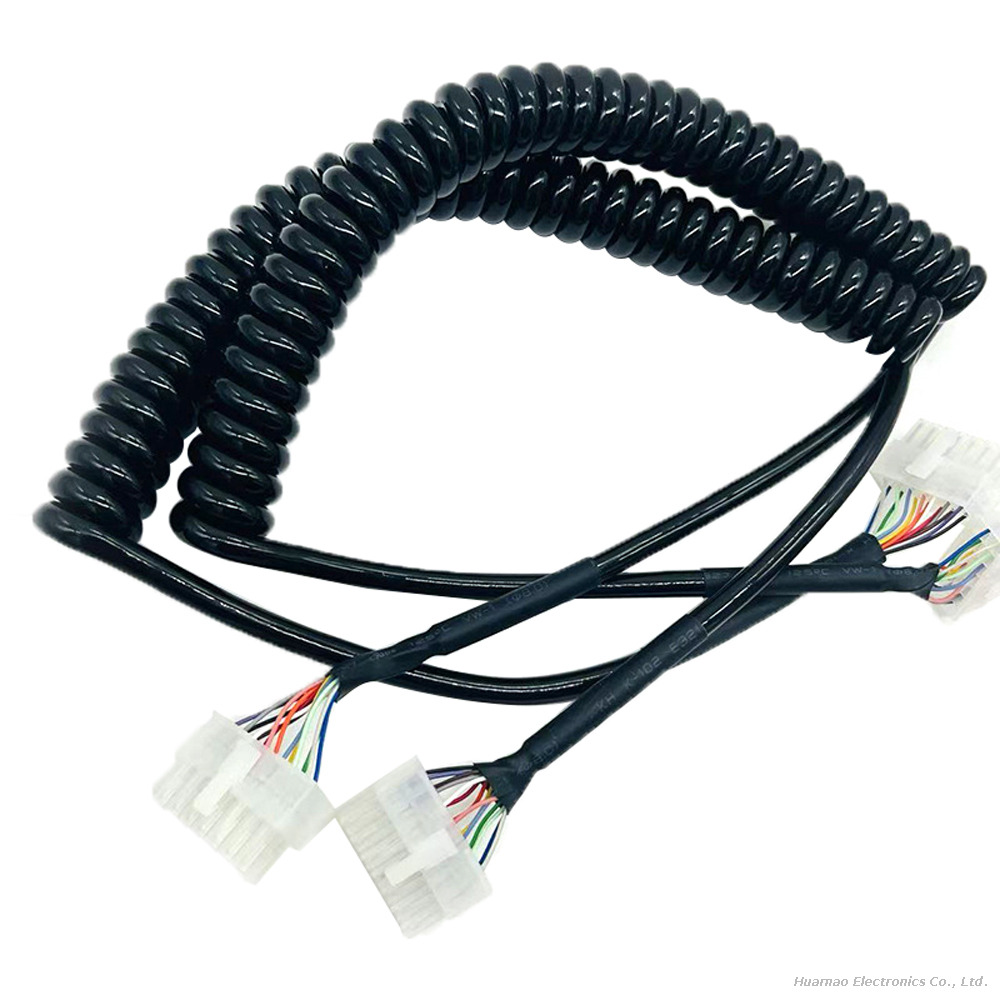 High Temperature Resistant Robot Arm Spring Cable Telescopic Power Cable for Claw machine Wiring Harness