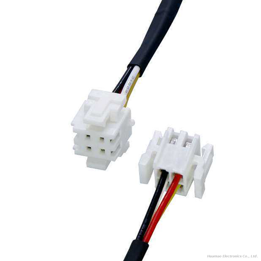 HDB2x2P 4.8mm Terminal Wire 1332 26AWG Electrial Equipment Connector Cable for Speaker Hair Dryer Motor